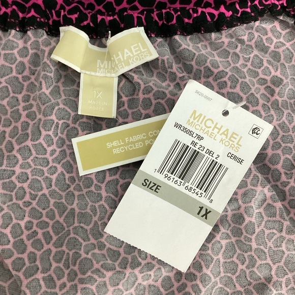 Michael Michael Kors Cerise Animal Print Halter Top Size 1X - Picture 6 of 7